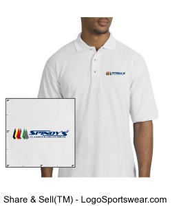 Embroidered Silk Touch Polo (White) Design Zoom